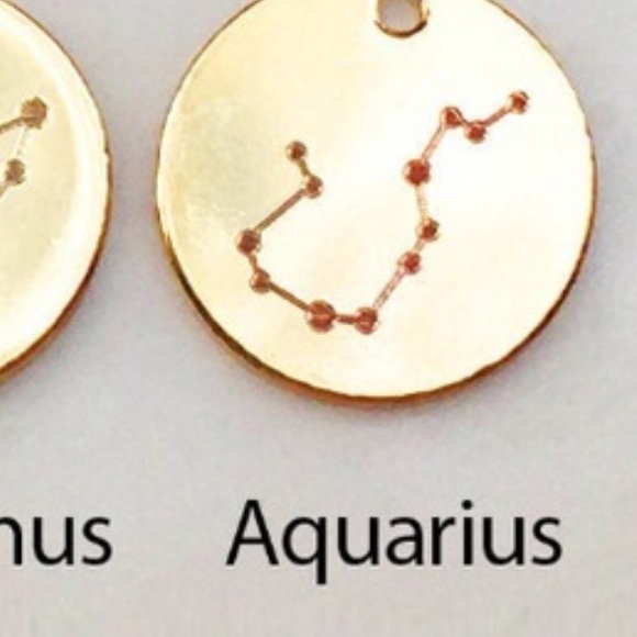 Aquarius Constellation Silvertone Micro Necklace - Picture 1 of 6